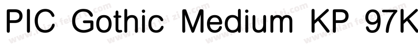 PIC Gothic Medium KP 97KPS字体转换